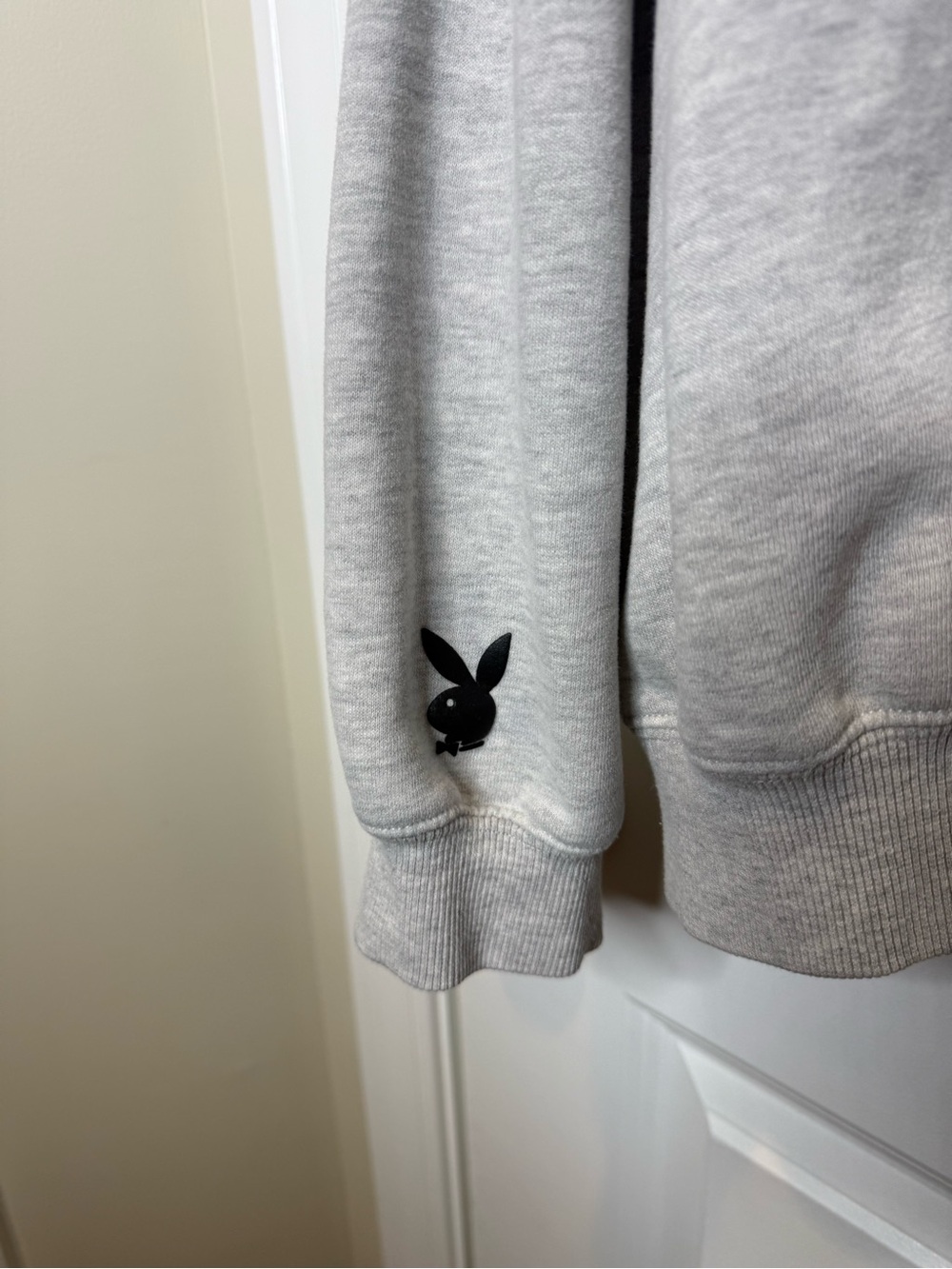 PLAYBOY Gray Crewneck Sweatshirt with Black Logo - Picture 4 of 6